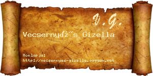 Vecsernyés Gizella névjegykártya