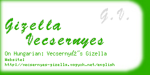 gizella vecsernyes business card